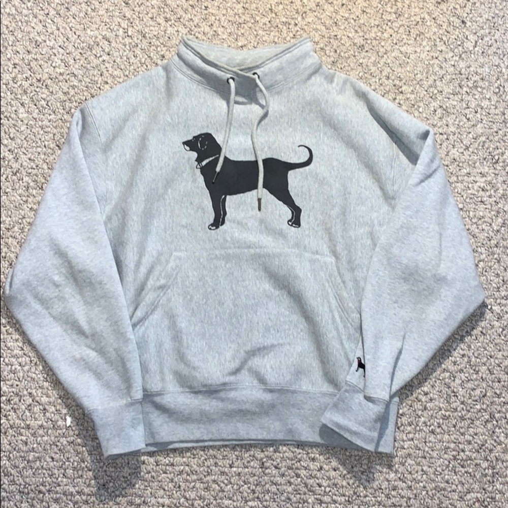 The Black Dog Gray Pullover Hoodie with Black Dog Graphic